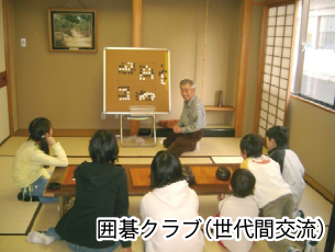 子どもたちが囲碁の先生に囲碁を教わっている風景の写真